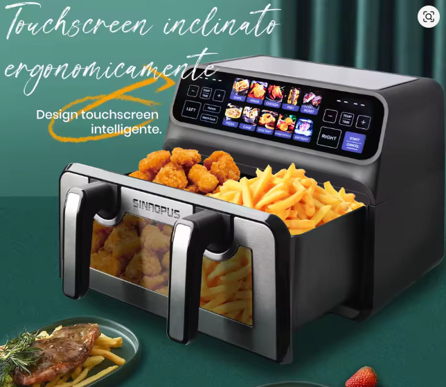 Sinaopus 2200W XXL 9L Friggitrice ad aria
