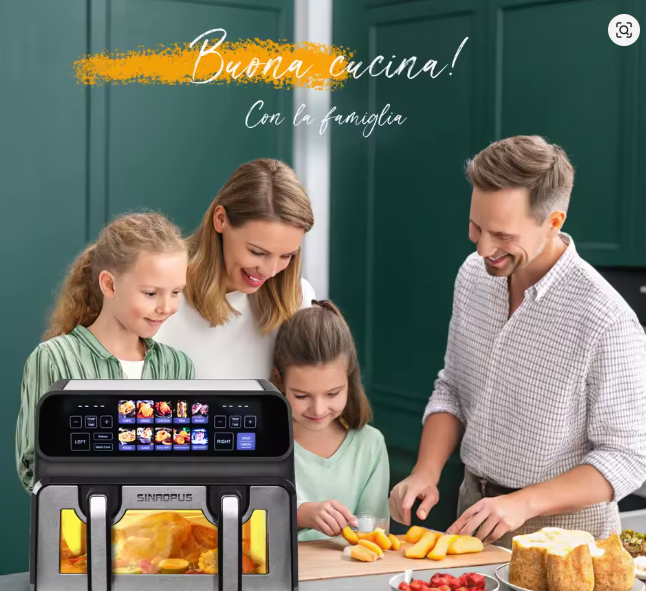 Sinaopus 2200W XXL 9L Friggitrice ad aria