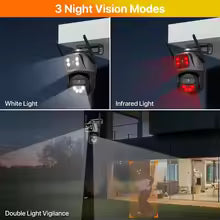 Telecamera IP 6K 9MP HD WiFi Telecamera esterna Zoom 8x Tre lenti Doppio schermo Telecamera PTZ di sicurezza domestica Video sorveglianza 6MP iCSee
