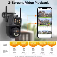 Telecamera IP 6K 9MP HD WiFi Telecamera esterna Zoom 8x Tre lenti Doppio schermo Telecamera PTZ di sicurezza domestica Video sorveglianza 6MP iCSee