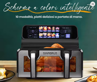 Sinaopus 2200W XXL 9L Friggitrice ad aria